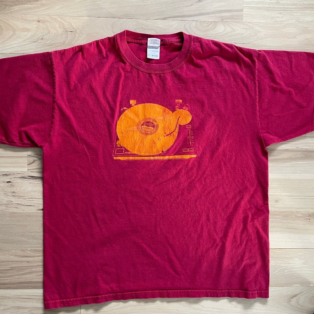 Vintage YEP ROC Records t-shirt ,Turntable